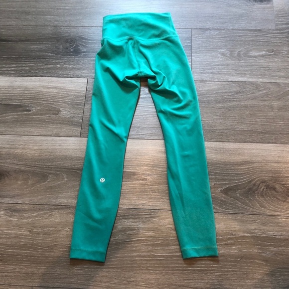 Lululemon Wunder Train High Rise Tight Leggings Blaze Maldives Green Size 0 - Picture 16 of 16